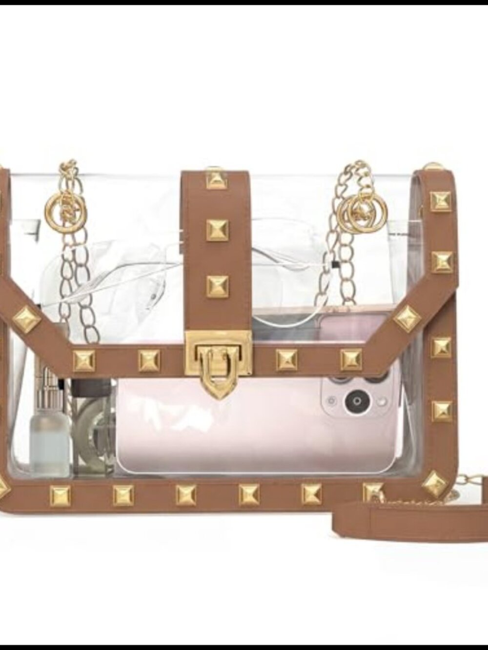 Clear Crossbody Purse Stadium Approved PVC Transparent Shoulder Bag